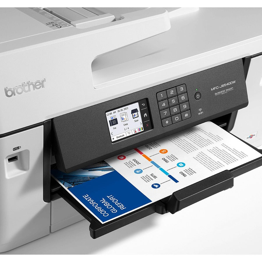 Brother MFC-J6540DW Wireless Inkjet Multifunction Printer - Color - Copier/Fax/Printer/Scanner - 28 ppm Mono/28 ppm Colo