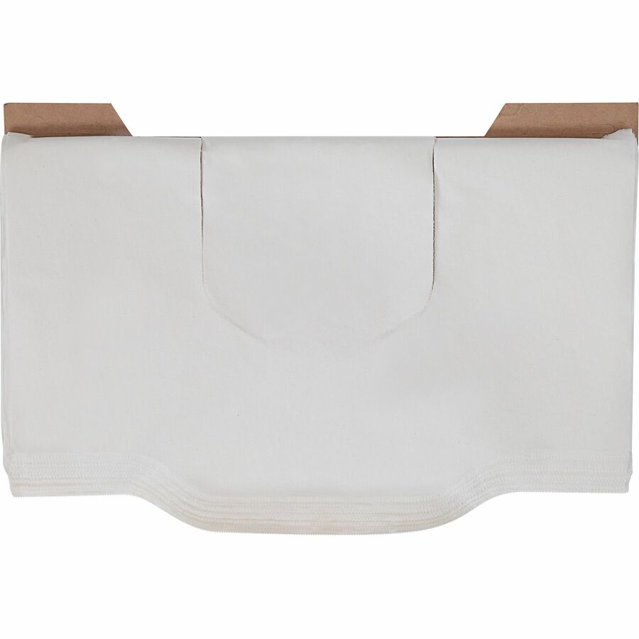 Genuine Joe Quarter-Fold Toilet Seat Covers - Quarter-fold - For Toilet - White - Virgin Paper - 125/Pack - 24 / Carton