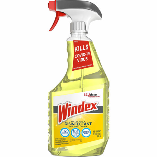 Windex® Multisurface Disinfectant Spray - Concentrate - 32 fl oz (1 quart) - Citrus Scent - Streak-free, Residue-free - 