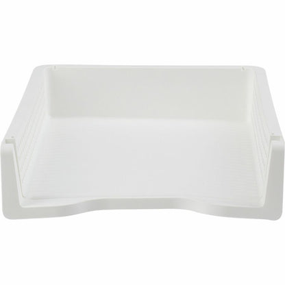 Business Source Stackable Letter Tray - Stackable, Front Loading - Black - Plastic - 1 Each