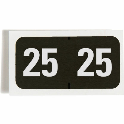 Smead ETYJ Color-Coded Year Labels - 25 - 3/4" Height x 1 1/2" Width - Black - 1 Roll