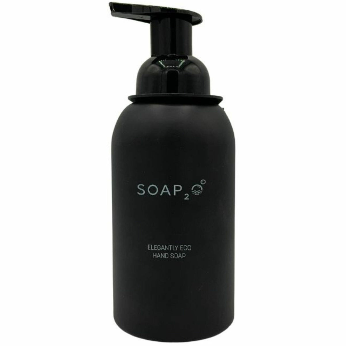 SOAP2O Ceramic Soap Bottle - 11.83 fl oz Capacity - Eco-friendly, Wall Mountable, Counter Mountable - Black - 1 Each