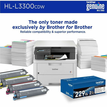 Brother HL-L3300CDW Wireless Laser Multifunction Printer - Color - For Plain Paper Print - 1 Each