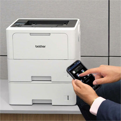 Brother HL-L6210DWT Desktop Wireless Laser Printer - Monochrome - 50 ppm Mono - 1200 x 1200 dpi class - Automatic Duplex