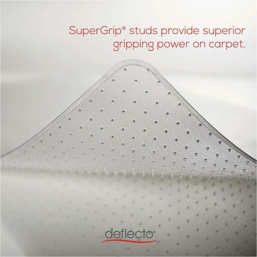 Deflecto SuperMat Medium Pile Carpet Chairmat - Medium Pile Carpet, Commercial, Home Office, Indoor, Floor - 48" Length 
