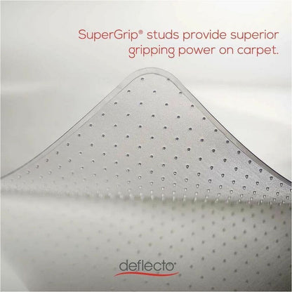 Deflecto SuperMat Medium Pile Carpet Chairmat - Medium Pile Carpet, Commercial, Home Office, Indoor, Floor - 48" Length 