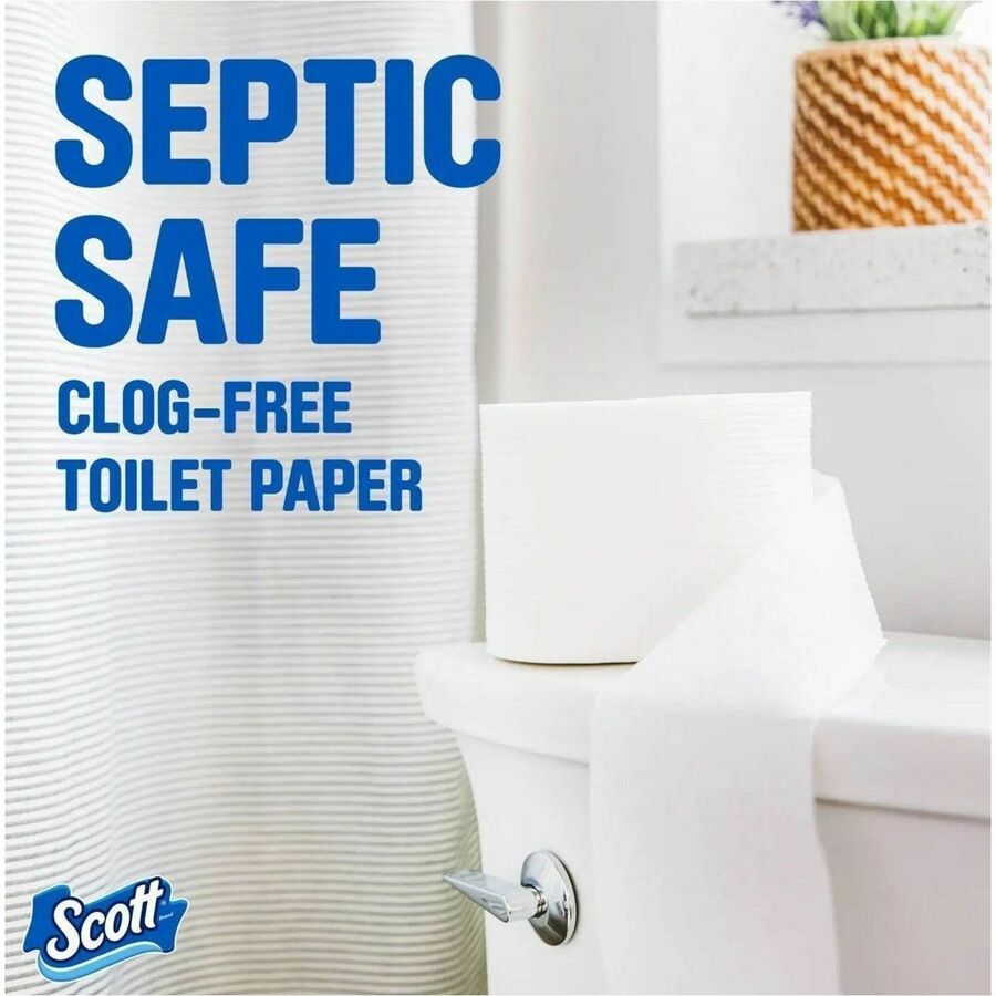 Scott ComfortPlus Toilet Paper - 1 Ply - 231 Sheets/Roll - White - PaperRollRoll - 4 / Carton