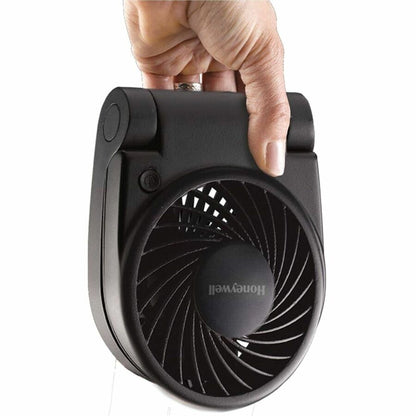 Honeywell Turbo on the Go Portable Personal Fan, HTF090B - 1 Speed - Carrying Handle, Compact, Foldable - 12.5" Height x