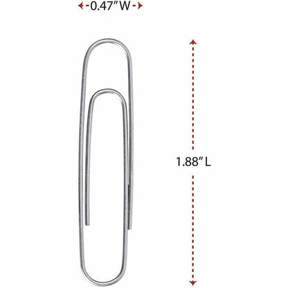 Universal Paper Clip - Jumbo - 1.9" Length x 0.5" Width - for Office, School, Home, Paper, Sheet, Document - Durable, Sm