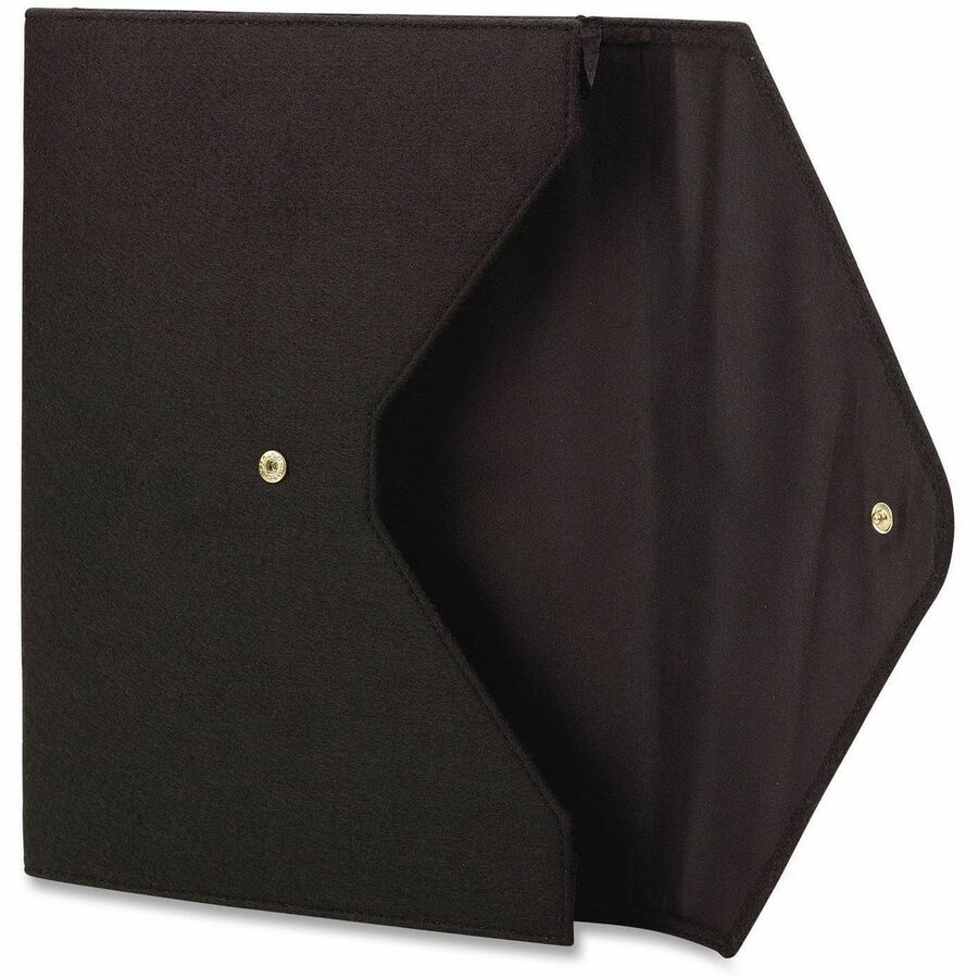 Smead Letter Expanding File - 8 1/2" x 11" - 2" Expansion - 1 Pocket - Cloth - Black - Snap Closure, Acid-free, Gusset, 