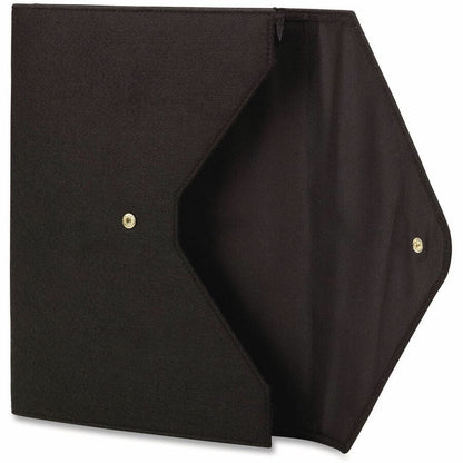 Smead Letter Expanding File - 8 1/2" x 11" - 2" Expansion - 1 Pocket - Cloth - Black - Snap Closure, Acid-free, Gusset, 