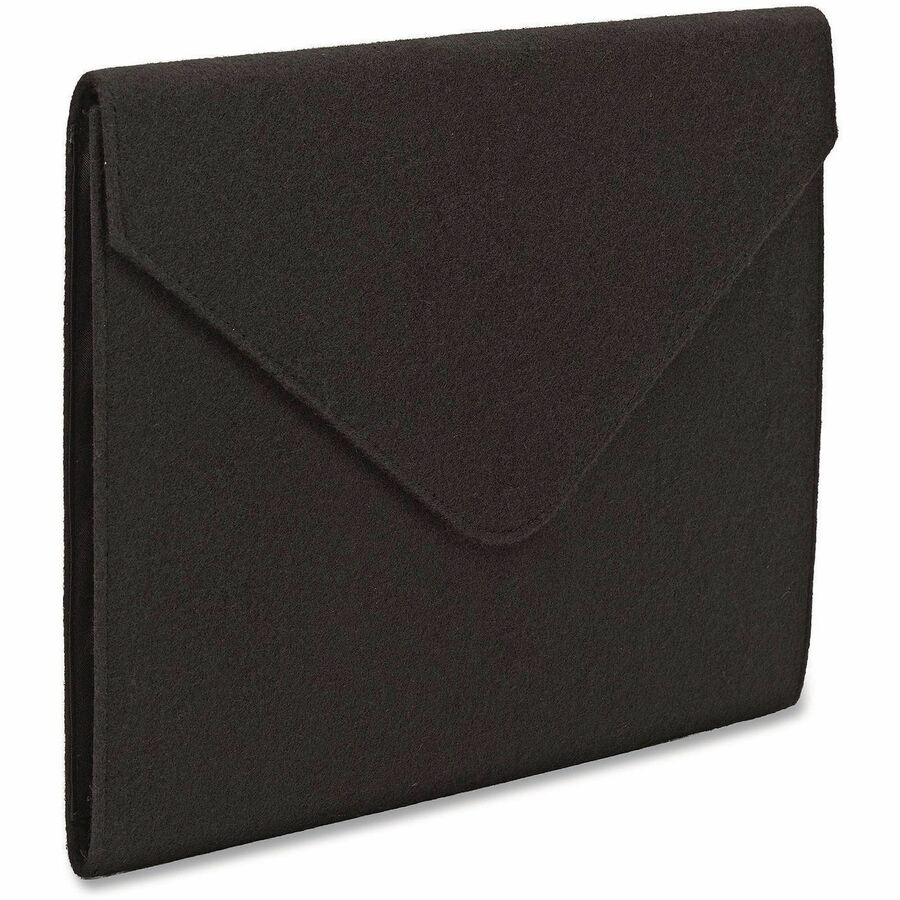 Smead Letter Expanding File - 8 1/2" x 11" - 2" Expansion - 1 Pocket - Cloth - Black - Snap Closure, Acid-free, Gusset, 