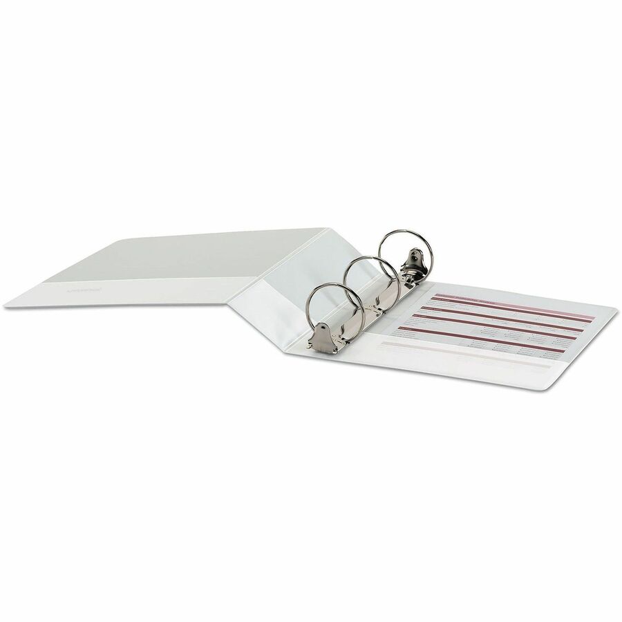 Universal Economy Round Ring View Binder, 3 Rings, 3" Capacity, 11 x 8.5, White - 3" Binder Capacity - 460 Sheet Capacit