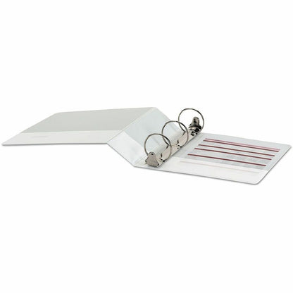 Universal Economy Round Ring View Binder, 3 Rings, 3" Capacity, 11 x 8.5, White - 3" Binder Capacity - 460 Sheet Capacit