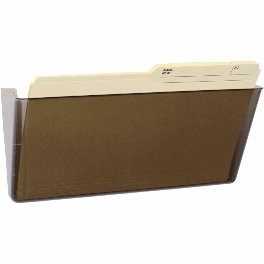 Storex Magnetic Legal Wall Pocket, Unbreakable Smoke - 500 x Sheet - 7" Height x 16" Width x 4" Depth - 1 Each