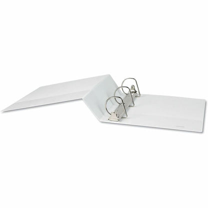 Universal Slant D-Ring View Binder, 3 Rings, 3" Capacity, 11 x 8.5, White - 3" Binder Capacity - 600 Sheet Capacity - 3 
