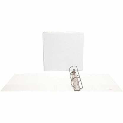 Universal Slant D-Ring View Binder, 3 Rings, 3" Capacity, 11 x 8.5, White - 3" Binder Capacity - 600 Sheet Capacity - 3 