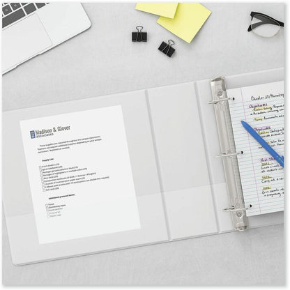 Universal Slant D-Ring View Binder, 3 Rings, 4" Capacity, 11 x 8.5, White - 4" Binder Capacity - 775 Sheet Capacity - 3 