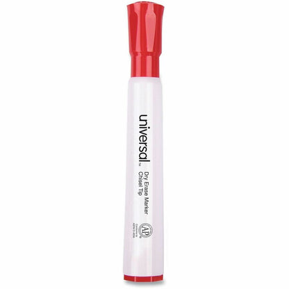 Universal Dry Erase Marker - Erasable - Red Ink - Dry - Glass, General Purpose, Classroom, Home, Office - 12 / Dozen