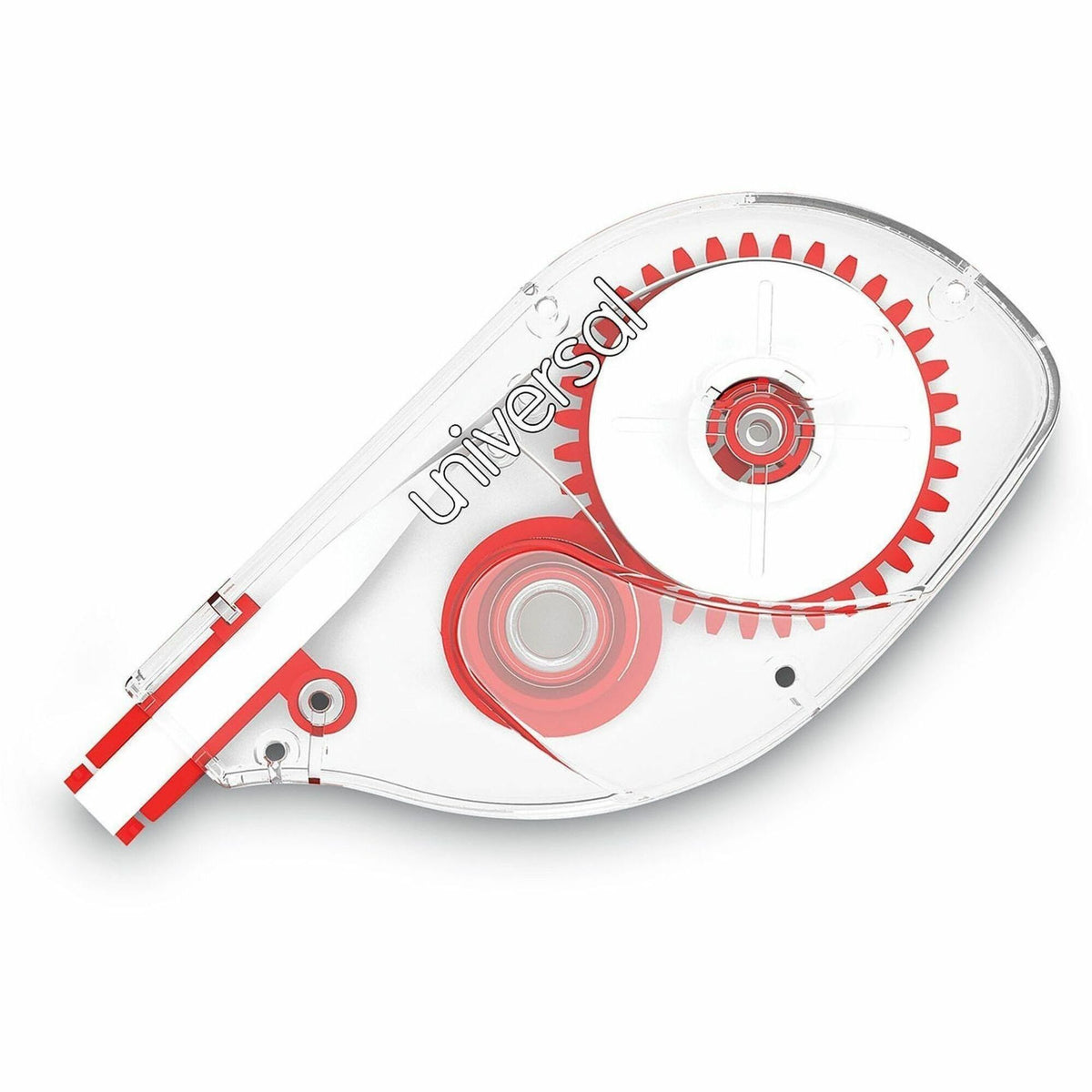 Universal Correction Tape - 0.20" Tape Width x 32.75 ft Tape Length - 1 Line(s) - White Tape - Red, Clear Dispenser - 6 