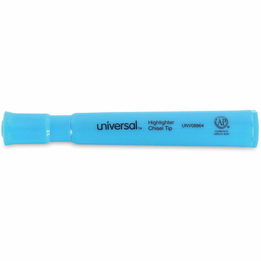 Universal Highlighter - Fluorescent Blue Ink - Blue Barrel - 12 / Dozen