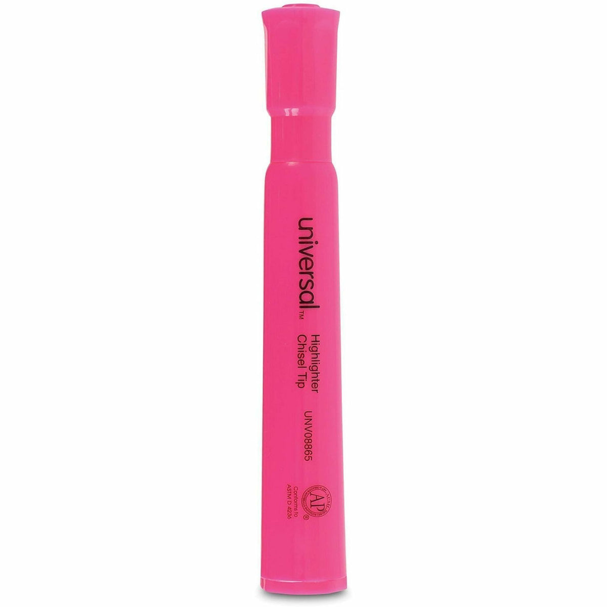 Universal Highlighter - Fluorescent Pink Ink - Pink Barrel - 12 / Dozen