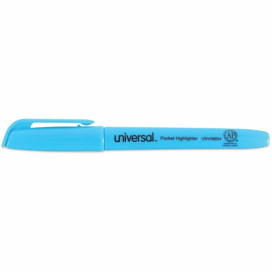 Universal Highlighter - Fluorescent Blue Ink - Blue Barrel - 12 / Dozen