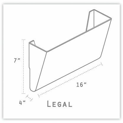 Storex Magnetic Legal Wall Pocket, Unbreakable Clear - 500 x Sheet - 7" Height x 16" Width x 4" Depth - 1 Each