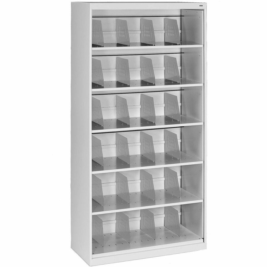 Tennsco Fixed File Shelf - 36" Width x 16.5" Depth x 72.2" Height - 6 x Shelf(ves) - Legal, Letter - Lateral - Welded, R