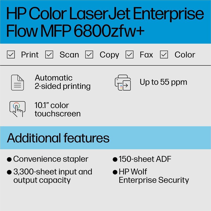 HP LaserJet Enterprise 5700dn Desktop Wireless Laser Printer - Color - 69 ppm Mono / 69 ppm Color - 1200 x 1200 dpi Prin