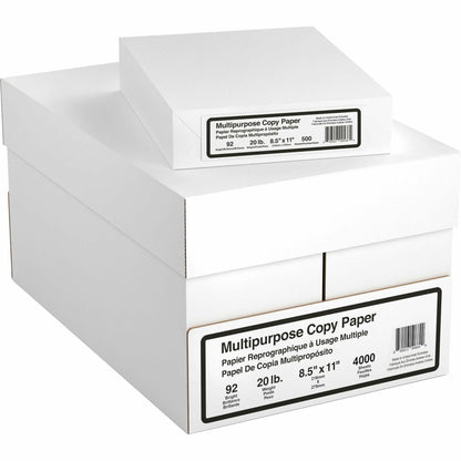 DSE 8 Ream Multipurpose Copy Paper - 4000 Sheets - 92 Brightness - Letter - 8 1/2" x 11" - 20 lb Basis Weight - White - 