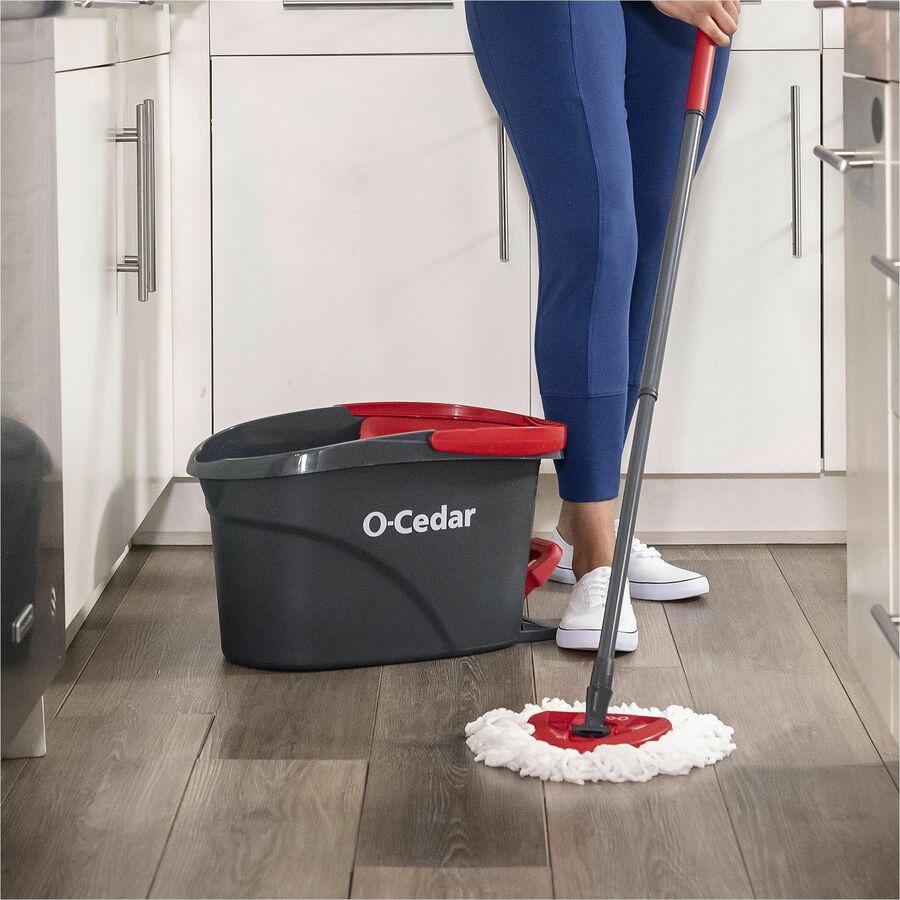 O-Cedar EasyWring Spin Mop Refill - MicroFiber - White - 2 / Pack