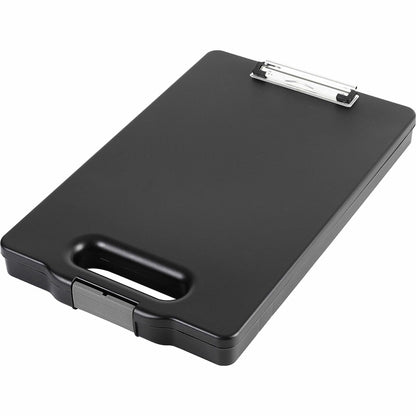 Business Source Storage Clipboard - Storage for 200 Sheet - Black - 1 Each