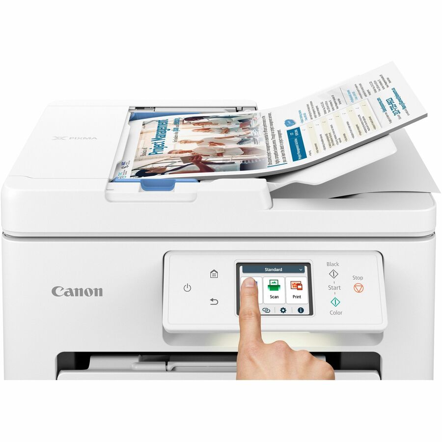 Canon PIXMA TR7820 Wireless Inkjet Multifunction Printer - Color - White - Copier/Printer/Scanner - 1200 x 1200 dpi Prin