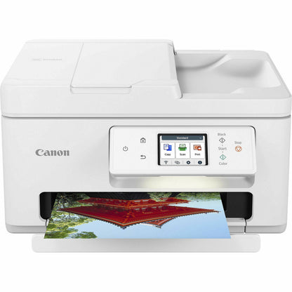 Canon PIXMA TR7820 Wireless Inkjet Multifunction Printer - Color - White - Copier/Printer/Scanner - 1200 x 1200 dpi Prin