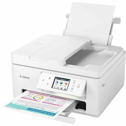 Canon PIXMA TR7820 Wireless Inkjet Multifunction Printer - Color - White - Copier/Printer/Scanner - 1200 x 1200 dpi Prin