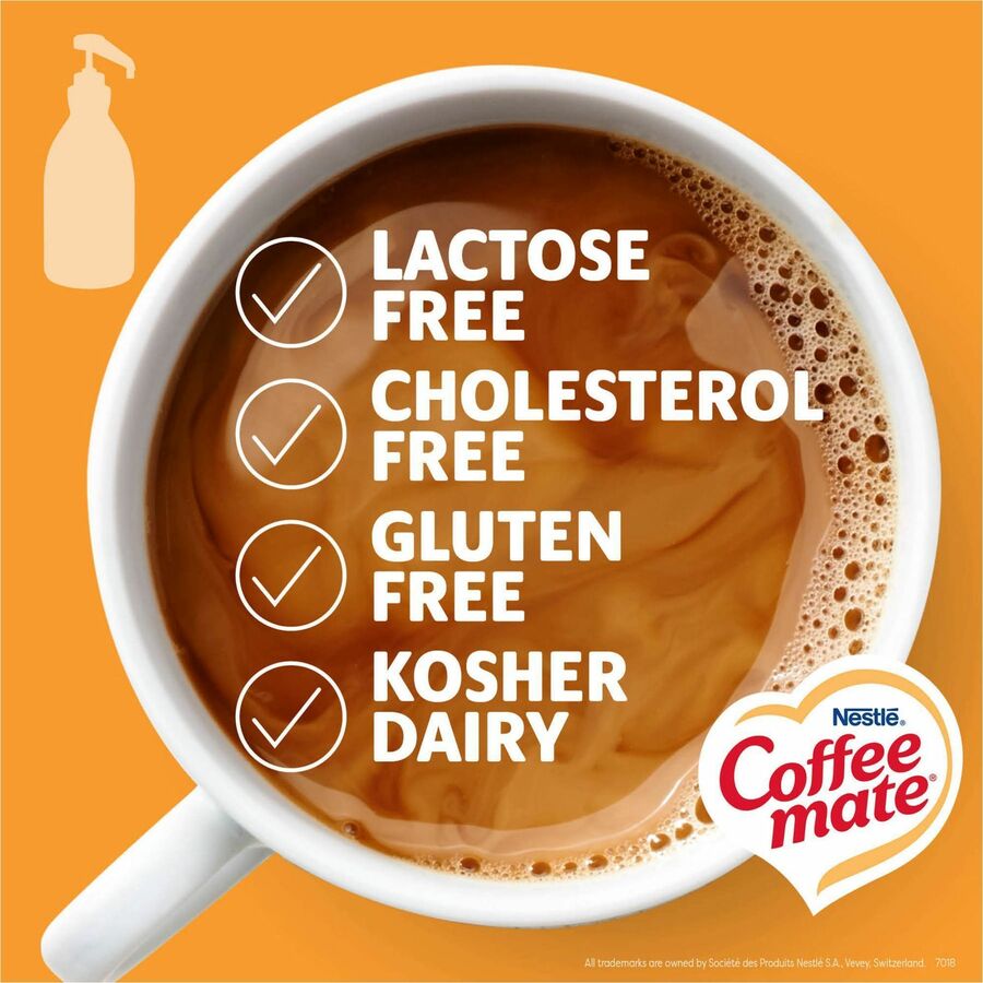 Nestle Professional Solutions Caramel Liquid Concentrate Coffee Creamer - Pump Bottle - Artificial Caramel Flavor - 50.7