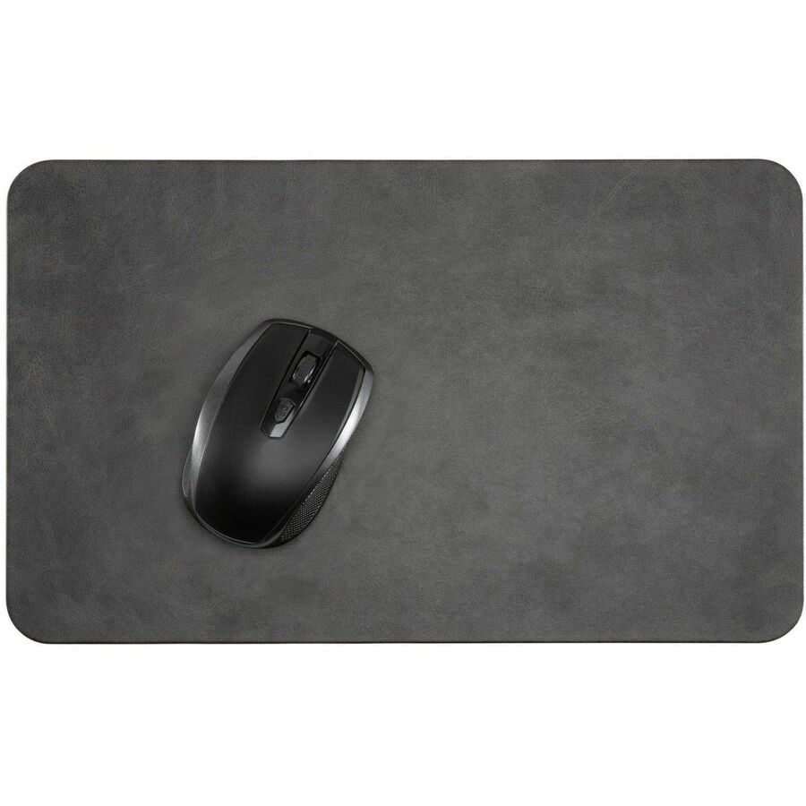Allsop Leatherette Mousepad - 0.25" Height x 14.20" Width x 8.60" Depth - Black - Vegan Leather, Leatherette - 1 Each