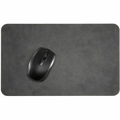 Allsop Leatherette Mousepad - 0.25" Height x 14.20" Width x 8.60" Depth - Black - Vegan Leather, Leatherette - 1 Each