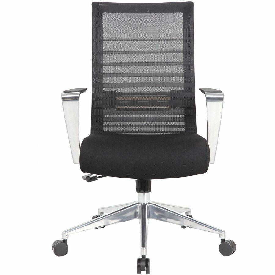 Lorell Horizontal Mesh High-Back Conference Chair - Black Seat Color - Fabric, Molded Foam Seat Material - Mesh Back Mat