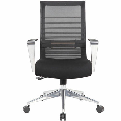 Lorell Horizontal Mesh High-Back Conference Chair - Black Seat Color - Fabric, Molded Foam Seat Material - Mesh Back Mat