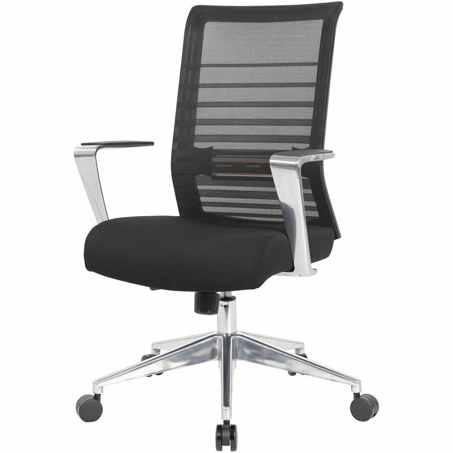 Lorell Horizontal Mesh High-Back Conference Chair - Black Seat Color - Fabric, Molded Foam Seat Material - Mesh Back Mat