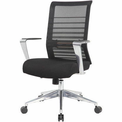 Lorell Horizontal Mesh High-Back Conference Chair - Black Seat Color - Fabric, Molded Foam Seat Material - Mesh Back Mat