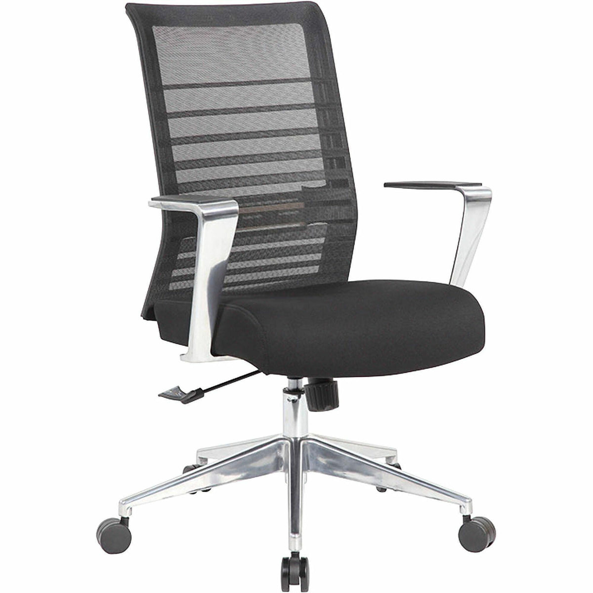 Lorell Horizontal Mesh High-Back Conference Chair - Black Seat Color - Fabric, Molded Foam Seat Material - Mesh Back Mat