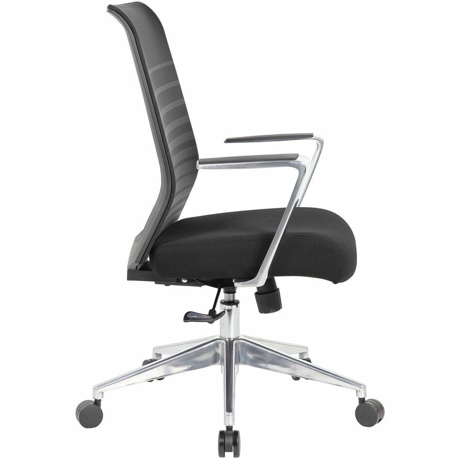 Lorell Horizontal Mesh High-Back Conference Chair - Black Seat Color - Fabric, Molded Foam Seat Material - Mesh Back Mat