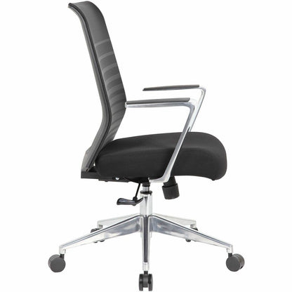 Lorell Horizontal Mesh High-Back Conference Chair - Black Seat Color - Fabric, Molded Foam Seat Material - Mesh Back Mat