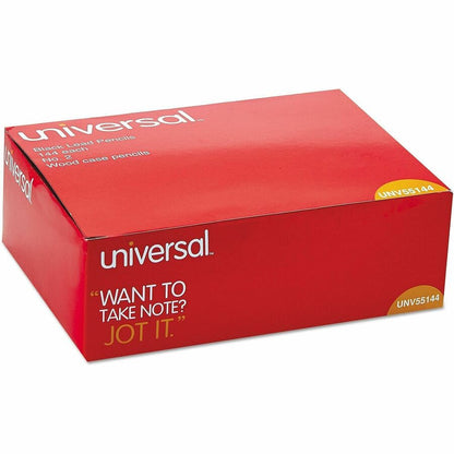 Universal Wood Pencil - Black Lead - HB/#2 - Yellow Wood Barrel - 144/Box - 144 / Pack