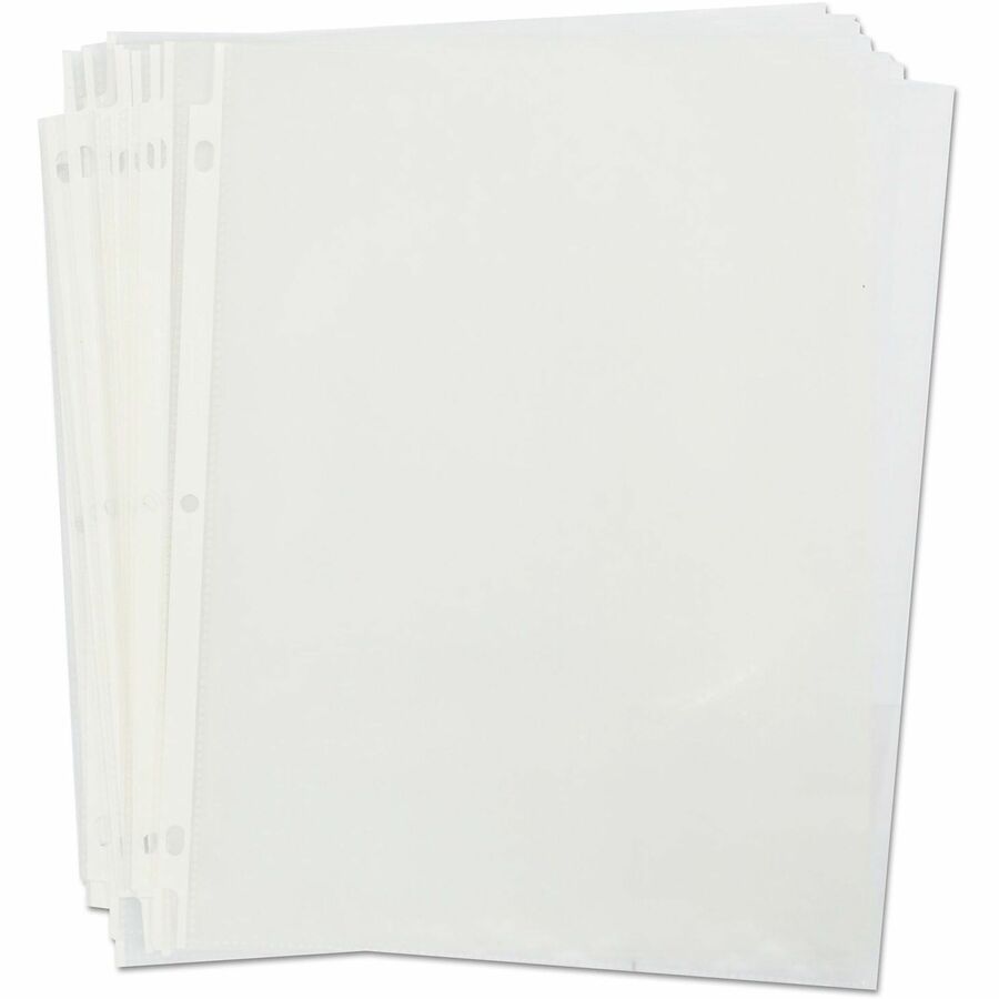 Universal Punched Ring Binder Sleeves - 2 x Sheet Capacity - For Letter 8 1/2" x 11" Sheet - 3 x Holes - Ring Binder - T