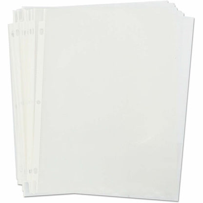 Universal Punched Ring Binder Sleeves - 2 x Sheet Capacity - For Letter 8 1/2" x 11" Sheet - 3 x Holes - Ring Binder - T
