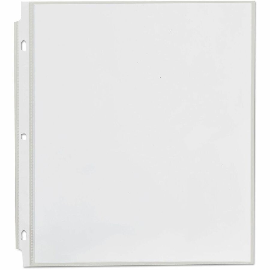 Universal Punched Ring Binder Sleeves - 2 x Sheet Capacity - For Letter 8 1/2" x 11" Sheet - 3 x Holes - Ring Binder - T